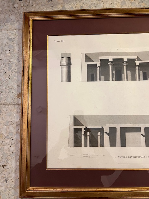 GRABADOS THEBES KARNAK GRAND TEMPLE DE SUD - Imagen 2