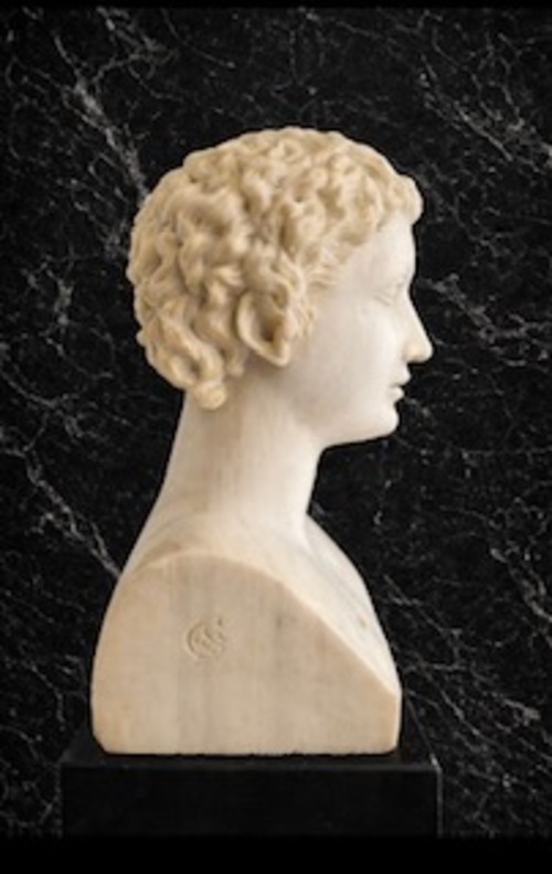 BUSTO CLASICO MARMOL S.XIX - Imagen 2